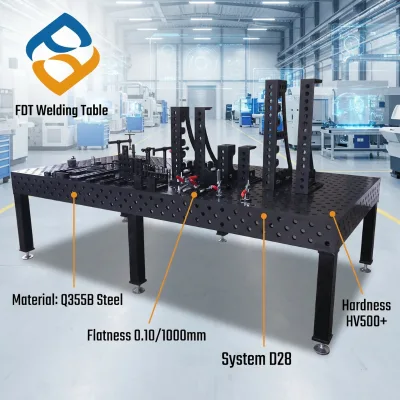 ISO9001 Approved 3D Modular Welding Table | ±0.05mm Tolerance Laser Engraved Positioning Platform for Large Factories