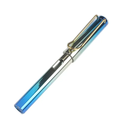 Elegant Durable Gradient Color Fountain Pen Beautiful Metal Design with Printed Logo for Writing and Students