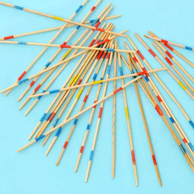 Mikado Fun Family Kids Traditional Pickup Educational Intelligent Brain Mikado Game Pick up Sticks Wooden Toys