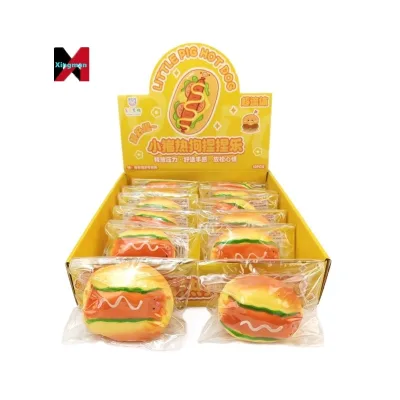 Fluid Decompress Venting Magic Slow Rebound Food Bun Bread Stress Squeeze Toy Cross Plastic Crafts