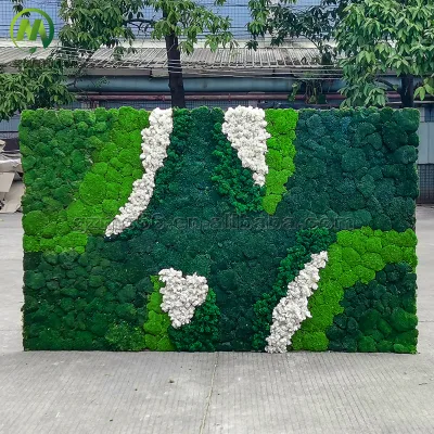 Artificial Moss Wall Panel Real Natural Moss Low Maintenance Fire Retardant for Indoor Decor Support Customization