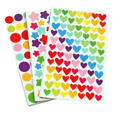 Custom Printed Hot Pressed Stickers Thank You Stickers Teachers Students Encourage Classroom Heart Shape Sticker