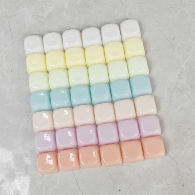 PC Resin Mirror-smooth Rounded Macaron Candy-Colored Keycaps 1U M-OA Profile Blank Durable for Mx Switch Mechanical Keyboard