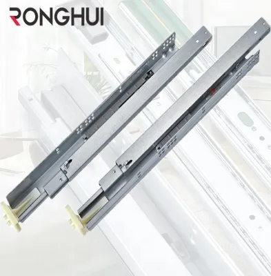 Undermount Drawer Slides Soft Close American Damping Buffer Galvanized Sheet Three Section Hidden Drawer Slides
