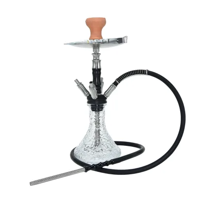Luxury Stainless Steel Hookah Shisha 4 Hoses Connector Glass Hookah Shisha Customized Hookah Set