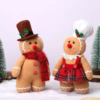 Cross-border New Handmade Christmas Ornaments Gingerbread Man Doll Resin European American Pastoral Style Decoration