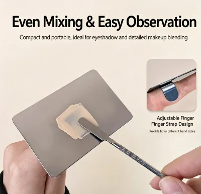 Stainless Steel Makeup Mixing Palette Set with Spatula Foundation Blending Tray Cosmetic Mixing Tool for Foundation Wholesale