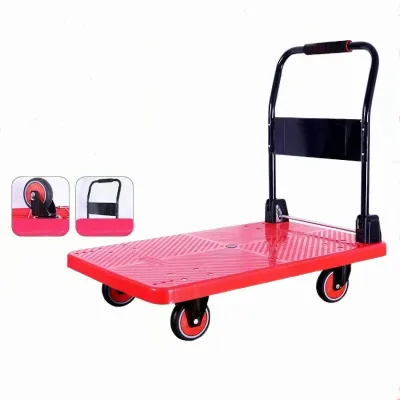 Modern Design Foldable Stainless Steel Trolley Cart for Restaurant Kitchen Hotel and Warehouse Use to Carry Goods