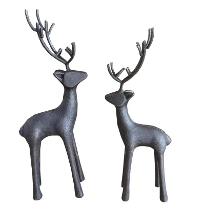Rustic Metal Standing Deer Figures
