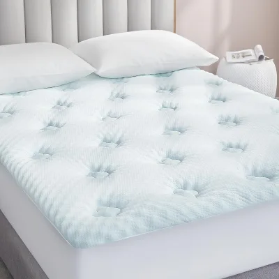 Memory Foam Queen Size Bed Protector With Deep Pocket Breathable Pillow Top Mattress Topper With Gel Foam