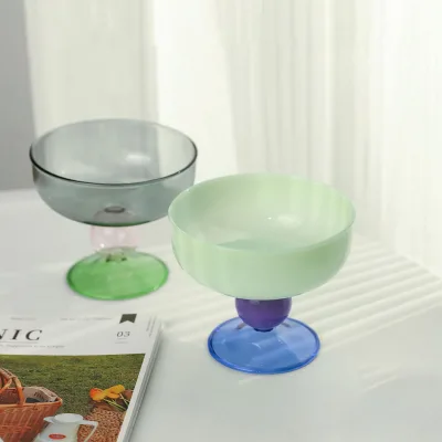 Ins Style Creative Multi-color Glass Bowls, Fruit Salad Bowls, Soup Bowls, Tableware