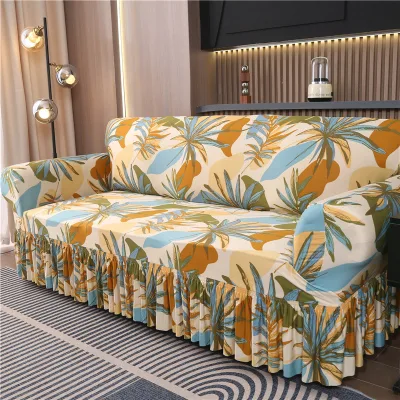 Best-selling Wholesale Price Washable Elastic Stretch Printed Leaf Design Sofa Cover Set (1-2-3-4 Person Seat Sofa Covers)