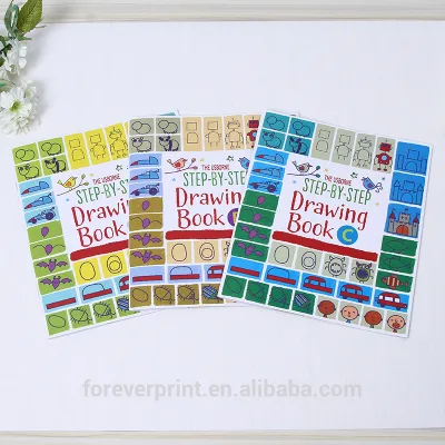 Wholesale Step by Step Coloring Book Drawing Learning Book Full Color Printing for Kids