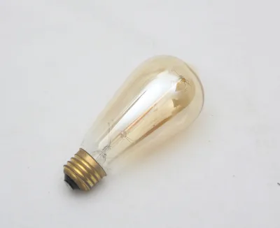 Vintage Edison Bulb ST64 E27 25W 40W 60W Amber Glass Shell Dimmable Decorative Lamp for Home Lighting