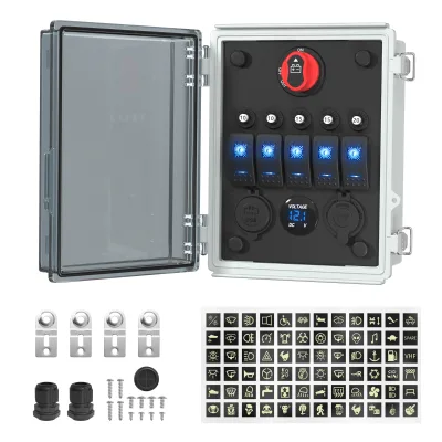 Industrial Power Distribution Box Waterproof Electrical Junction Box Electric Switch Box with Digital Voltmeter