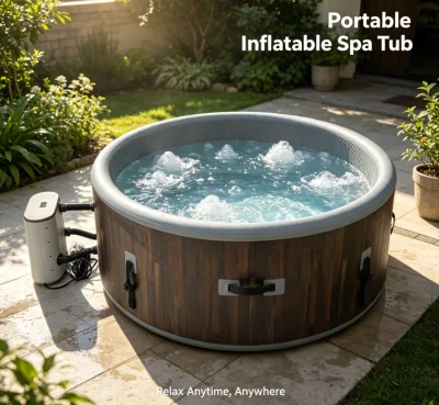 Wholesale OEM Spa Tubs Inflatable Hot Tub, Indoor Bath Tub whirlpool 2-6 Person Capacity Modern Design with Air Jet Outdoor