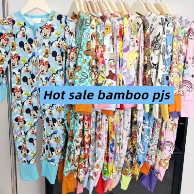 Baby Bamboo Pajamas Spring Animal Print Wholesale Western Style  Random Size and Color Zippy for Kids