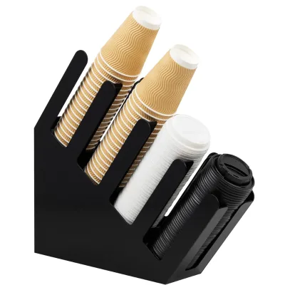 Coffee Shop Mag Organizer PC Cup Hold Lid Dispenser Countertop Org Coffee Bar Beverage Cup Kitchen Breakroom