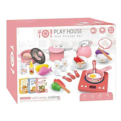 New Simulation Induction Cooker Home Appliance Kitchen Utensils Role Soft Plastic Play Wonder Electric Kitchen Play Set Toys