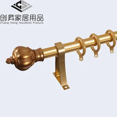 High Quality Adjustable Modern Metal Shower Curtain Poles Black and White Electric Curtain Rod