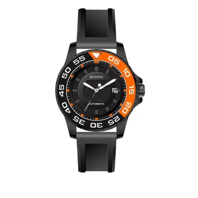 Besseron Unisex Luxury Miyota Automatic Analog Bioceramic Case Stainless Steel Bezel Sport Watch Glass Leather Rubber Band 5BAR