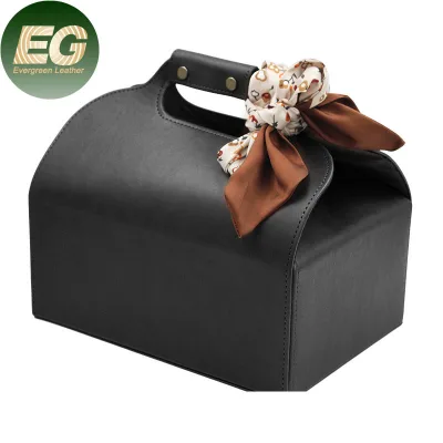 EA278 Candy Favor Boxes Wholesale Small Present Custom Packaging Luxury Wedding Genuine Leather Gift Box 3 in Durable