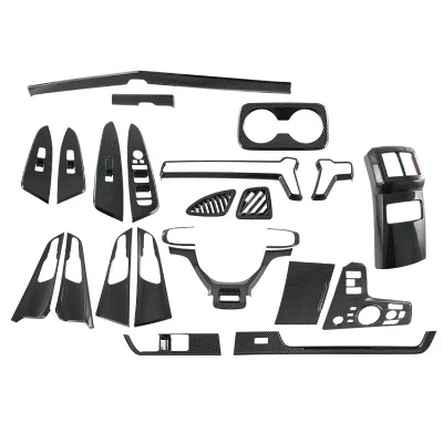 WZXD Carbon Fiber Interior Decoration Garnish Accessories Plastic Cover Window Control Panel Trim for Kia Sportage 2022 2023