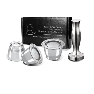 2 Pods Wareset E-Commerce Sweet Empty Stainless Steel Coffee Reusable Capsules Coffee Tools for NESPRESSO Accessory Home Office