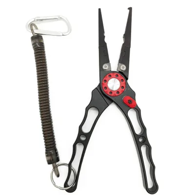 BAILIDE Fishing Control Pliers Multifunctional Fishing Pliers with Lanyard and Climbing Hook Stainless Steel Custom