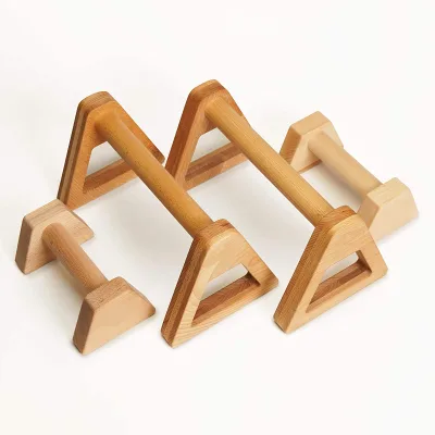 Sport Wooden Push up Bars Parallettes Parallel Handle Stands Handstand Bar Home Fitness Strength