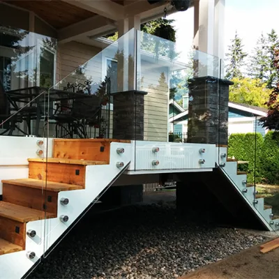 Retrofit Modern Stainless Steel Side Mount Standoff Railing No Deck Drilling Balcony Renovation Fence System
