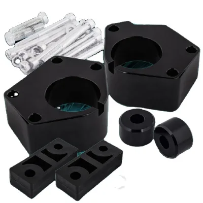 New 3" Front Leveling Lift Kit W/ Diff Drop Black 6061 Billet Aluminum for 84-95 IFS for 4WD 4X4