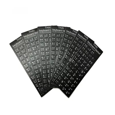 Transparent laptop protective sticker Thai/Germany/Korean/ Russian keyboard stickers For Desktop Computer