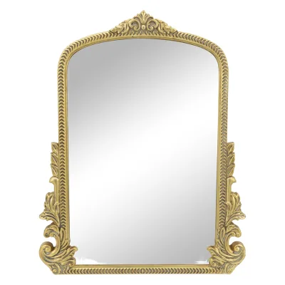 Gold Decorative Wall Mirror Vintage Hanging Bedroom Living-Room Dresser Decor Home Application