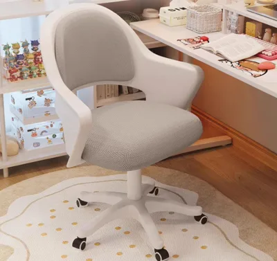 Luxury Makeup Dinning Chair Office Chair Comfortable Ergonomic High Back Adjustable Headrest Swivel Bedroom Dressing Stool