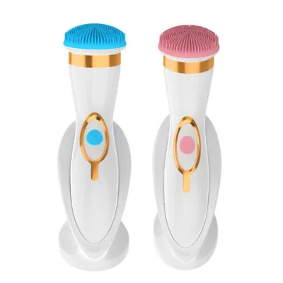 Wholesale 3 in 1 facial cleaning brush USB recharging face massage waterproof electric spin face cleaning brush for home office