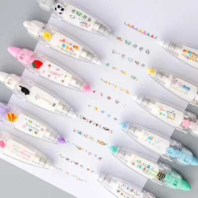 Custom Decorative Correction Tape Creative Cartoon Pattern Decorative Tape Stickers for DIY Notebook Dairy