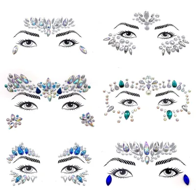 High Quality 3D Glue-on Fashionable Rhinestone Chest Sticker Glitter Bling Resin for Shoes Garments Bags-Wholesale Price
