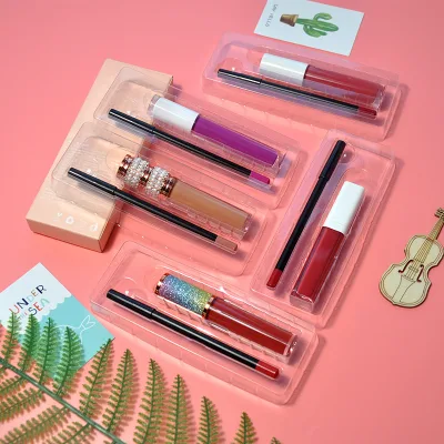 Wholesale Moisturizing Lip Plumper Oil Hydrating Lip Gloss Lip Gloss Liner Kit logo 2 in 1 Liquid Lipstick and Lipliner