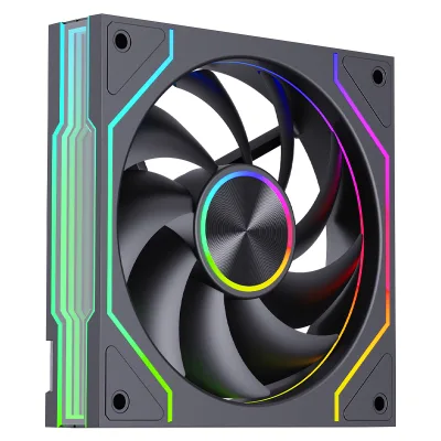 ARGB LED Silent 5V ARGB PC Case Fan TurboCool Ultra Quiet 20dB PWM Fan with Hydraulic Bearing & Anti-Vibration Pads Dual-Ring