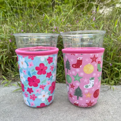 Rubber Traveling Mug Sleeve Foam Cup Sleeve Reuseable Hot Cup Sleeve Custom Neoprene Diving Material Ice Cup Cover to Keep Warm