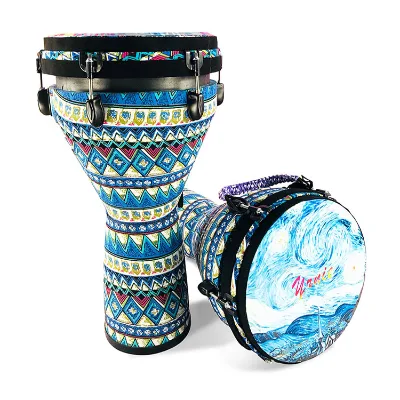 Wholesale Musical Instruments Hand Percussion Drum Colorful Djembe 12 Inch African Drum PVC material Master's Drum