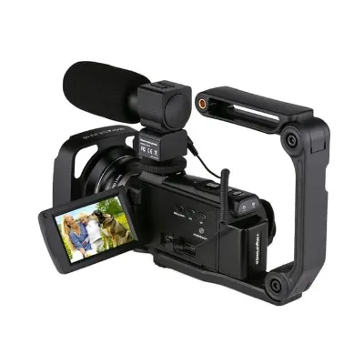 YouTube 4K Video Camera Camcorder 48MP 60FPS Wifi 128G Sd Card+microphone+led Light
