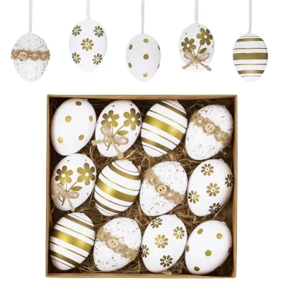 EAGLEGIFTS New Easter Egg Decorations Home Party Tree Hanging Holiday Atmosphere Decor Easter Plastic Egg Craft Ornaments
