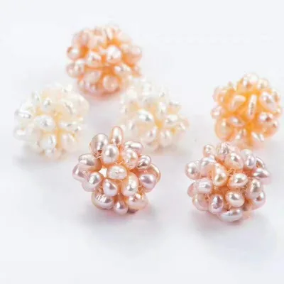 Wholesale Genuine Natural Freshwater Colorful Pearl Ball Decoration DIY for Jewelry Accessories
