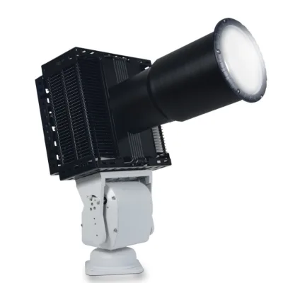 Long-Range LED Searchlight Projector Lamp Rotate Spotlight Angle Degree Marine Searchlight for Long Distance Navigation IP65