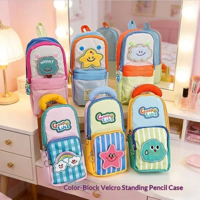 Cute Cartoon Fabric Pencil Case High Quality Student Prize Stationery Organizer Pencil Pouch Adorable Small Gift Kindergarteners