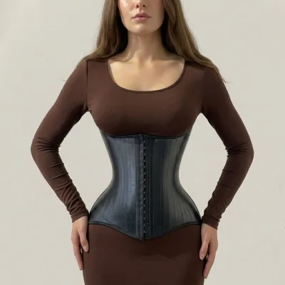 Waist Cinchers Slimming Hourglass Girdle Waist Trainer Corset Shapewear Latex Compression Hook Buckle Heat Logo Body Shape Belt