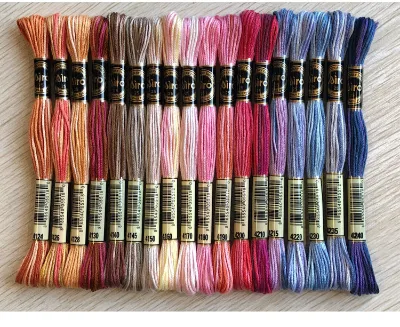 Color Variations Embroidery Floss Pack Multi-Colored Six Strand Variegated Cross Stitch Thread