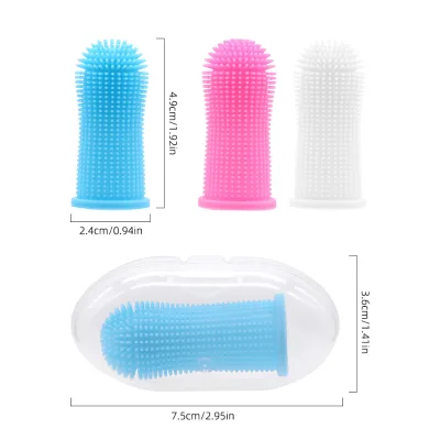 High Quality Food Grade Silicone Finger Toothbrush Pet Dog Teeth Cleaning Tool Premium Product in Pet Cleaning & Bathing